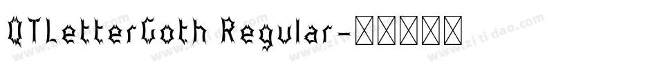 QTLetterGoth Regular字体转换